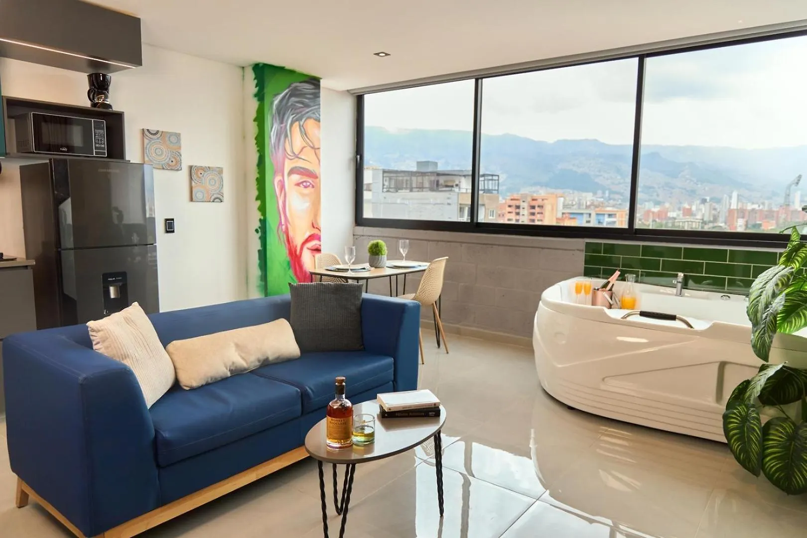 Estadio Jacuzzi Haven Cozy Rosa Negra Suite Medellín